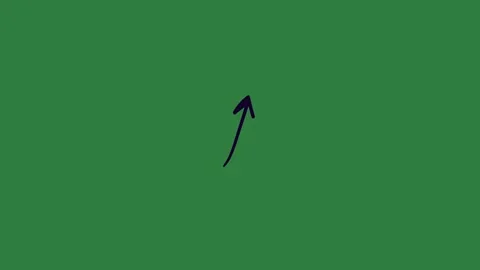 A green screen with white background and black arrow on it animated chromakey Video stock 335090932