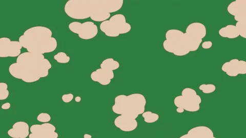 A green screen with white background and purple cloud on pink stars dots Video stock 335091066