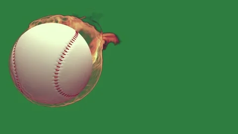 A green screen with white background and football ball on it baseball flying Видео 335122427