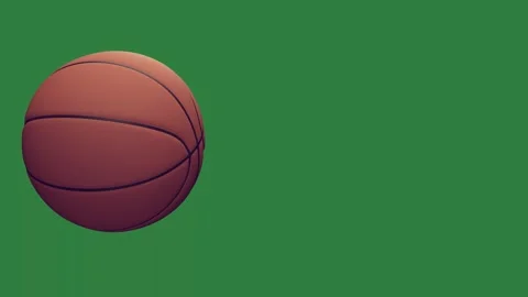 A green screen with white background and basketball ball on close up of Видео 335122473