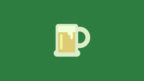 A green screen with white background and button on it light switch beer mug Video stock 335122611