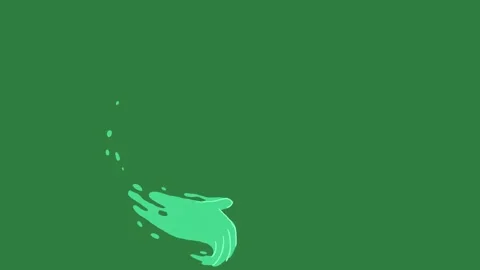 A green screen with white background and fish on it this is clock hand Видео 335129924