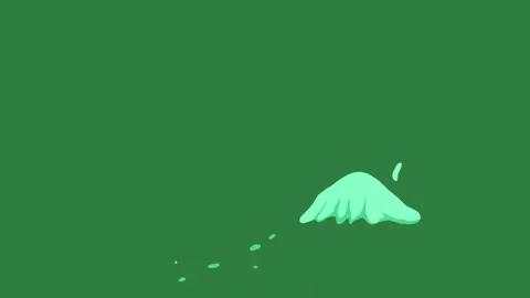 A green screen with white background and the hand is outline on it bird flying Видео 335129926