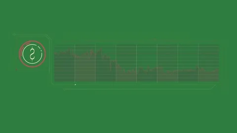 A green screen with white background and red circle on it an arrow pointing up Stock Footage 335130028