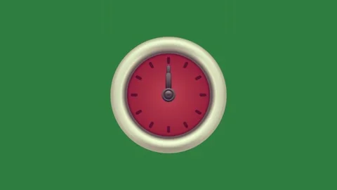 A green screen with white background and clock on it animated chromakey Video stock 335130055