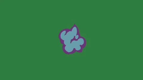 A green screen with white background and blue purple silhouette of dragon Video stock 335130216