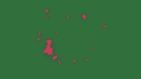 A green screen with white background and red flower on yellow flowers dot it Vídeo Stock 335130248