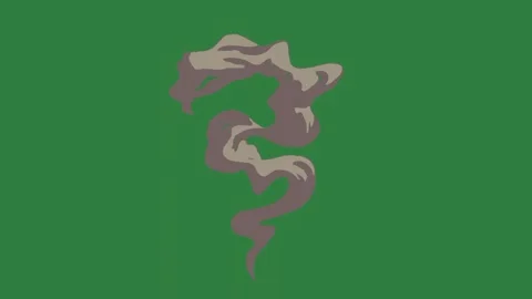 A green screen with white background and black snake on clock it silhouette of Video stock 335130268