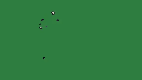 A green screen with white background and outline on it small dot black the Video stock 335130287