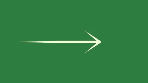 A green screen with white background and outline on it line arrow animated Видео 335130477