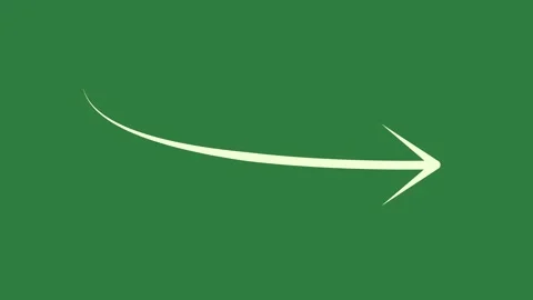 A green screen with white background and crescent in the middle arrow on it Video stock 335130490