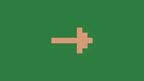 A green screen with white background and small square in the middle cross red Video stock 335130502
