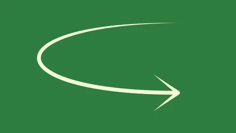 A green screen with white background and lines circle on arrow light it Видео 335130505