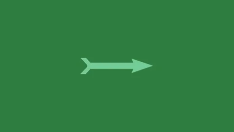 A green screen with white background and an arrow pointing to the left right Video stock 335130541