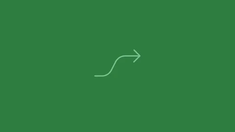 A green screen with white background and arrow on it animated chromakey Видео 335130548