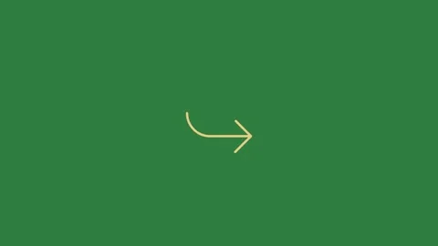 A green screen with white background and yellow arrow on it an pointing to the Video stock 335130551