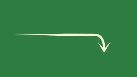 A green screen with white background and arrow on it logo knife animated Video stock 335130570
