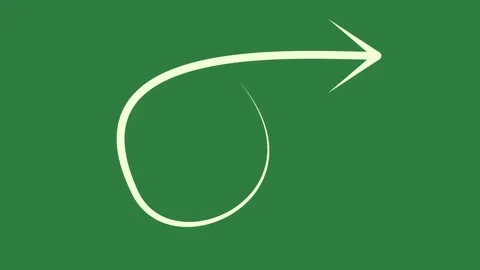 A green screen with white background and circle on it the letter o t in arrow Stock-Footage 335130580