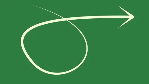 A green screen with white background and lines the letter o on it t arrow Video stock 335130587