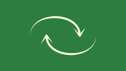 A green screen with white background and the letter c on it arrow symbol Видео 335130591