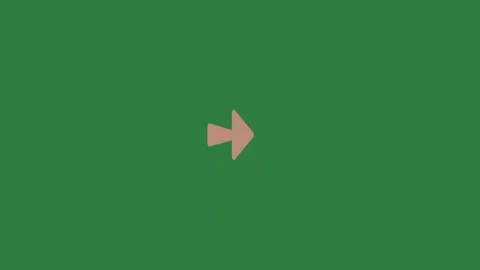 A green screen with white background and an arrow pointing to the left up Video stock 335130641