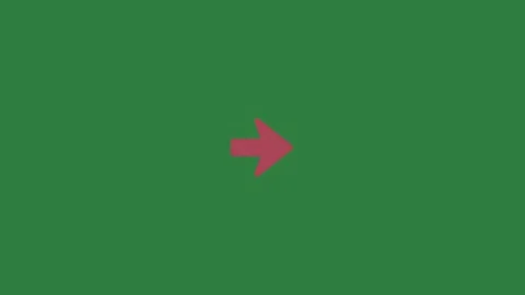 A green screen with white background and red arrow on pointing up animated Vidéo 335130647