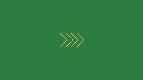 A green screen with white background and yellow arrow on it animated chromakey Video stock 335130675