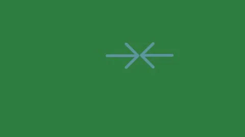 A green screen with white background and an arrow pointing to the left word x Video stock 335130680