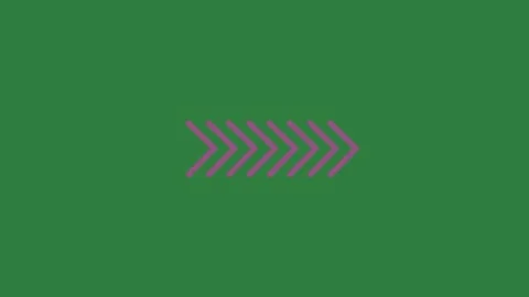 A green screen with white background and purple arrow on it animated chromakey Video stock 335130682