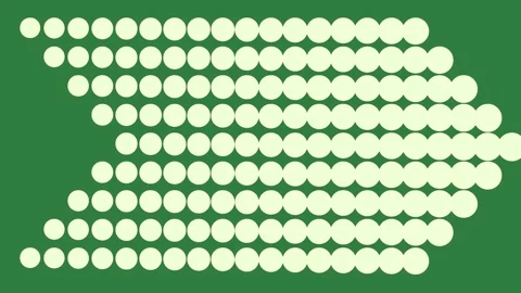 A green screen with white background and circles on it animated chromakey Video stock 335130708