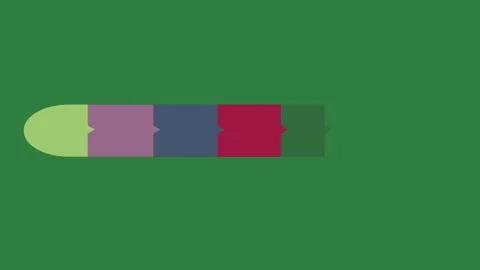 A green screen with white background and circle on it an image of purple arrow Video stock 335131709
