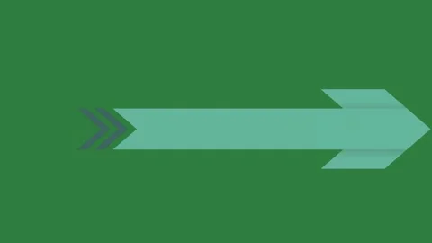 A green screen with white background and arrow on an in the middle blue Видео 335131730