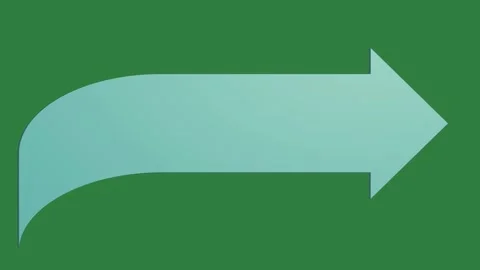 A green screen with white background and blue arrow on icon animated chromakey Видео 335131732
