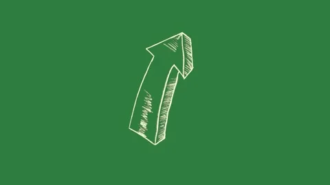 A green screen with white background and line drawing of tie on the number 7 Vídeo Stock 335131749