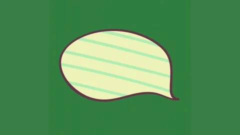 A green screen with white background and speech bubble animated chromakey Vídeo Stock 335701254