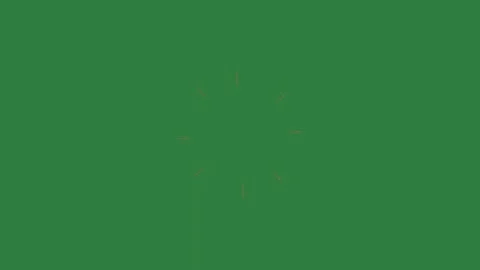 A green screen with white background and firework on an image of clock it red Stock-Footage 335977836