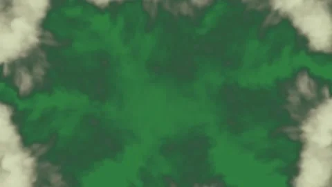 A green screen with white background and flower on clouds border cat it Stock Footage 335977943