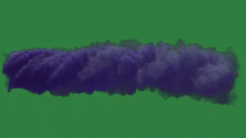 A green screen with white background and blue cloud is floating on smoke 스톡 동영상 335978186