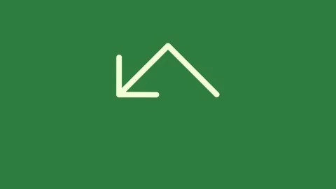 A green screen with white background and triangle on arrow animated chromakey Stock Footage 335978343