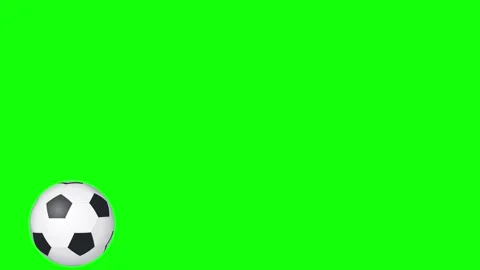 A green screen with white background and soccer ball on animated chromakey Stock Footage 345496597