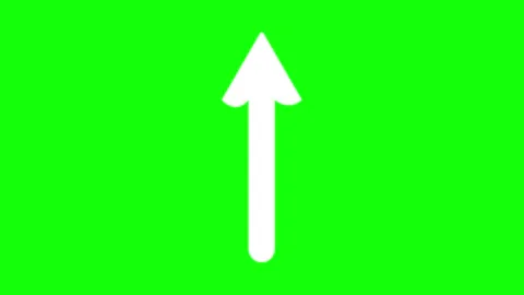 A green screen with white background and the moon in middle arrow icon on Stock Footage 345497105