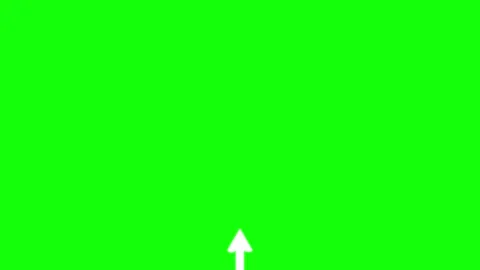A green screen with white background and arrow on black pointing up star it Video stock 345497109