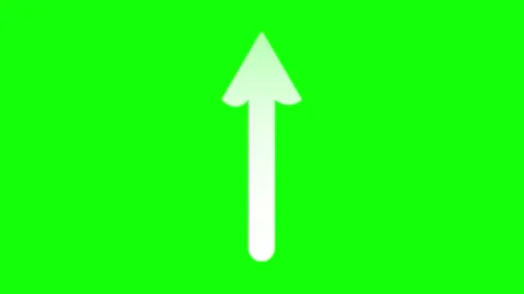A green screen with white background and arrow on black icon animated Stock Footage 345497118