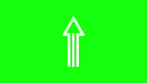 A green screen with white background and arrow on black icon animated Stock Footage 345497138