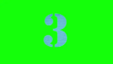 A green screen with white background and the number 8 on it 3 black animated Stock-Footage 345497290