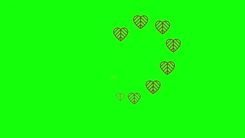 A green screen with white background and black heart on two hearts it in the Stock-Footage 346144301