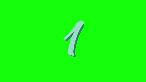 A green screen with white background and the number 1 on black blue it Stock Footage 346144580