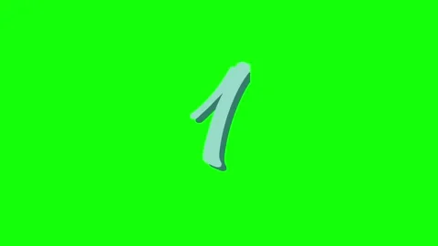 A green screen with white background and blue number 1 on black the bird Stock Footage 346144617
