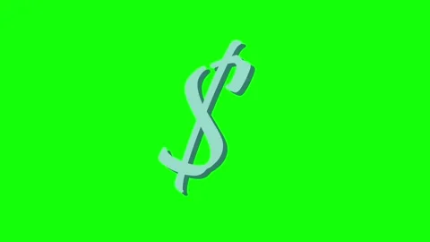 A green screen with white background and dollar symbol on sign black animated Video stock 346144631