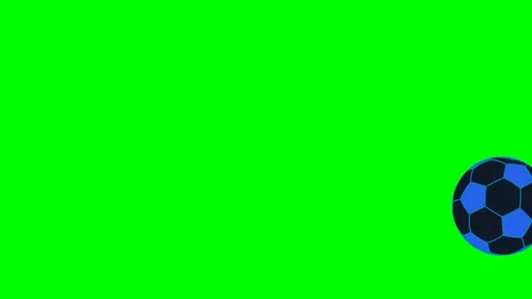 A green screen with white background and soccer ball on animated chromakey Stock Footage 346171199